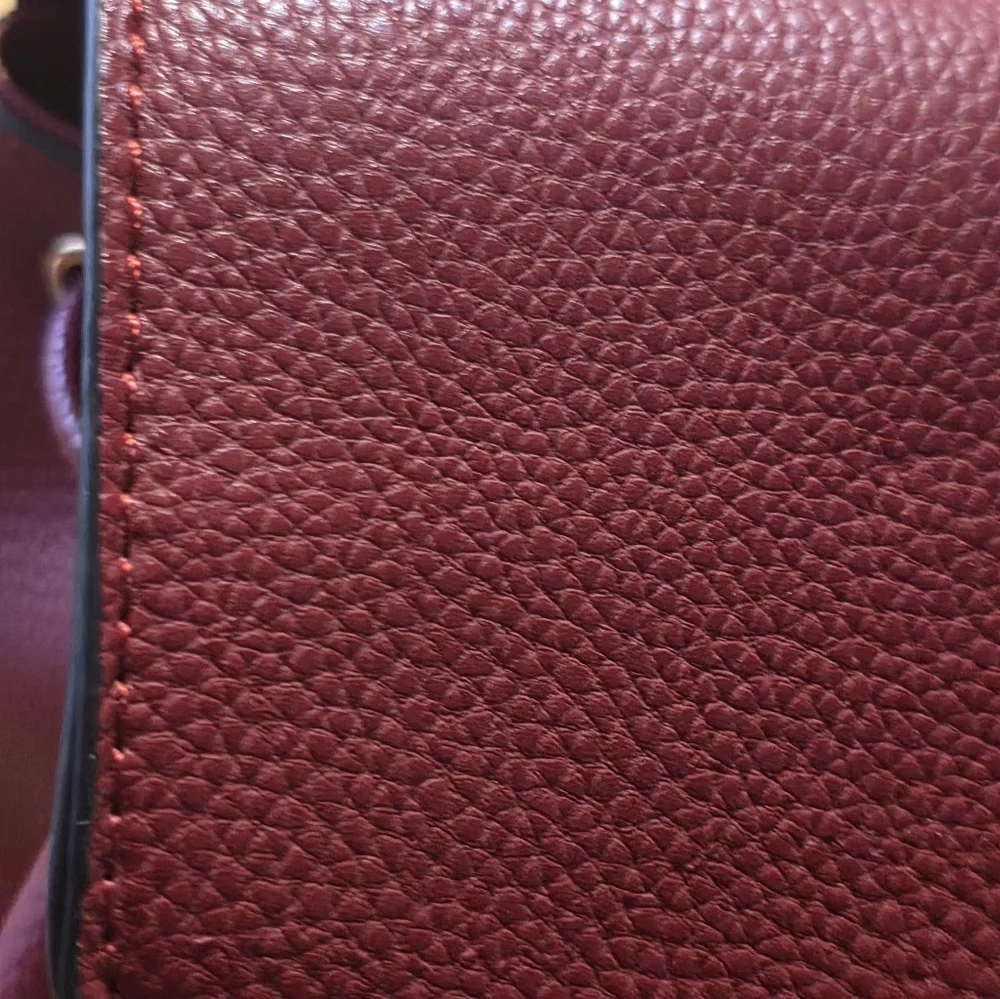 Faux Leather Backpack Red